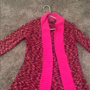 pink woven sweater